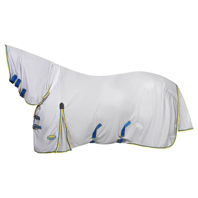Weatherbeeta Comfitec Zephyr Plus Mesh Combo Neck Fly Rug - Silver/Blue/Lemon-9