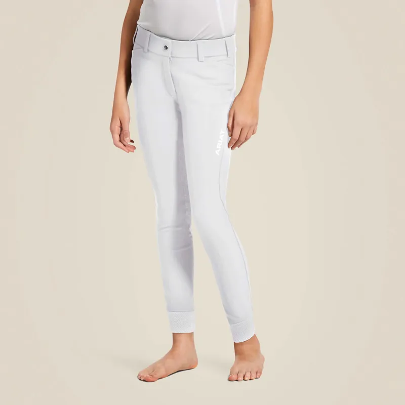 Ariat Youth Tri Factor Grip Full Seat Breech- White
