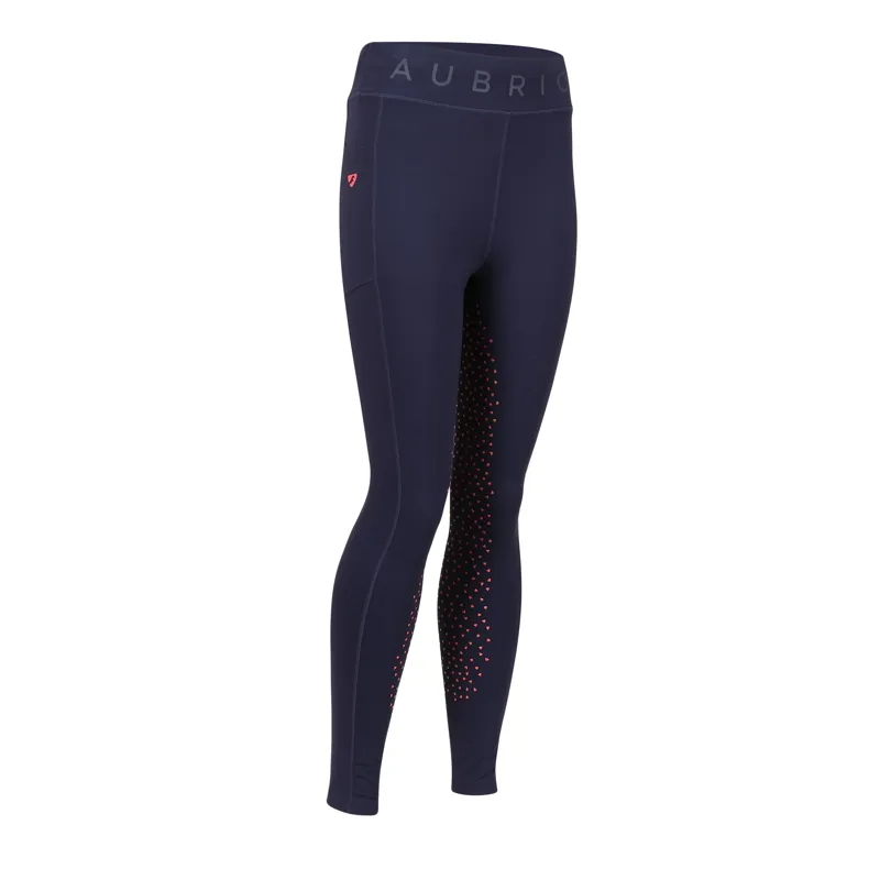 Aubrion Non Stop Riding Tights - Young Rider Navy-2