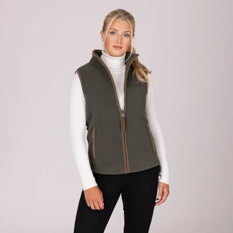 Aubrion Core Fleece Gilet in Green