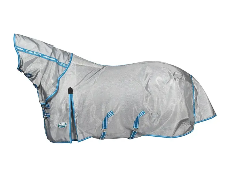 Weatherbeeta Comfitec Hexi Shield Combi Neck - Silver/Teal Blue-6