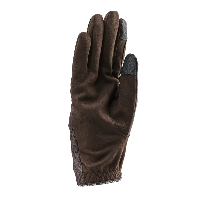 Aubrion Stadium FlexFit Riding Gloves - Brown-2