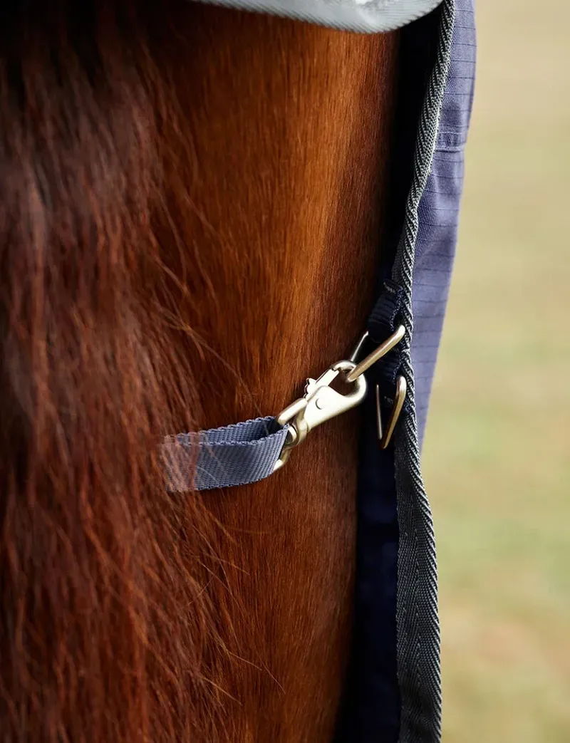 WeatherBeeta 220g ComFiTec Tyro Turnout Horse Rug Combo Neck in Navy/Charcoal-7