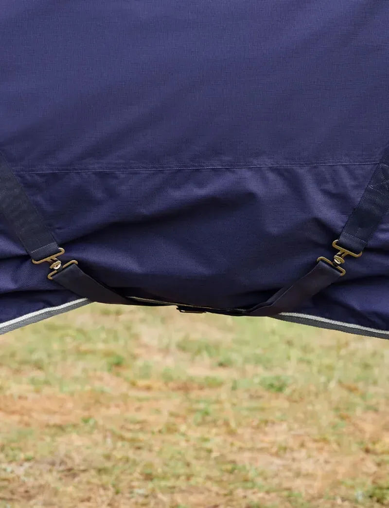 WeatherBeeta 220g ComFiTec Tyro Turnout Horse Rug Combo Neck in Navy/Charcoal-3