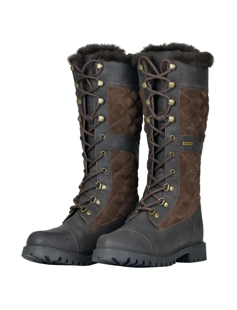 Dublin Yukon Quilt Boots in Chocolate Brown