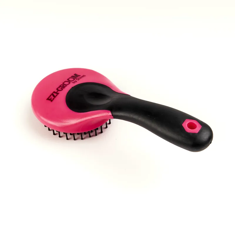 EZI-GROOM Grip Mane and Tail Brush - Bright Pink-2