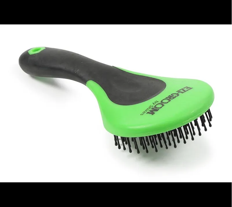 Shires Ezi-Groom Grip Mane And Tail Brush In Lime Green