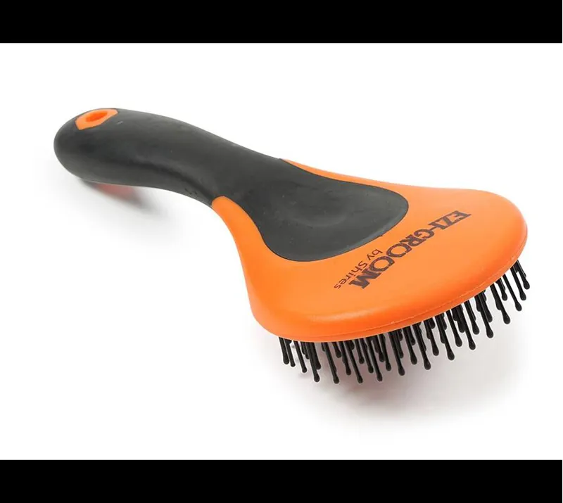 Ezi-Groom Grip Mane And Tail Brush In Orange