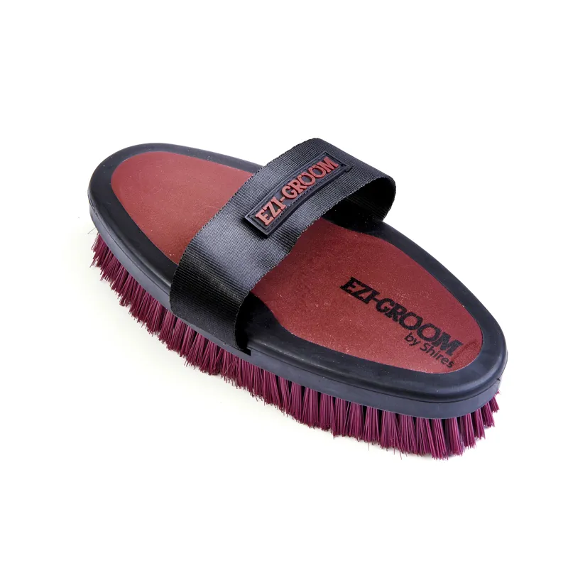 Ezi-Groom Large Grip Body Brush - Burgundy