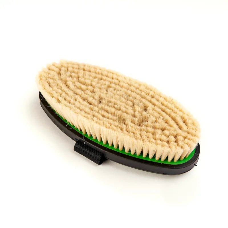 EZI-GROOM Grip Body Brush With Goat Hair - Lime Green Large-1