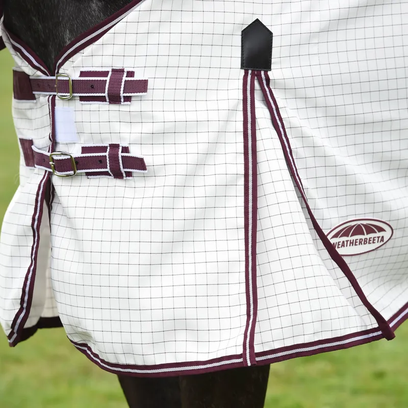 Weatherbeeta Hybrid Seasons Combo Neck - White/Maroon-7