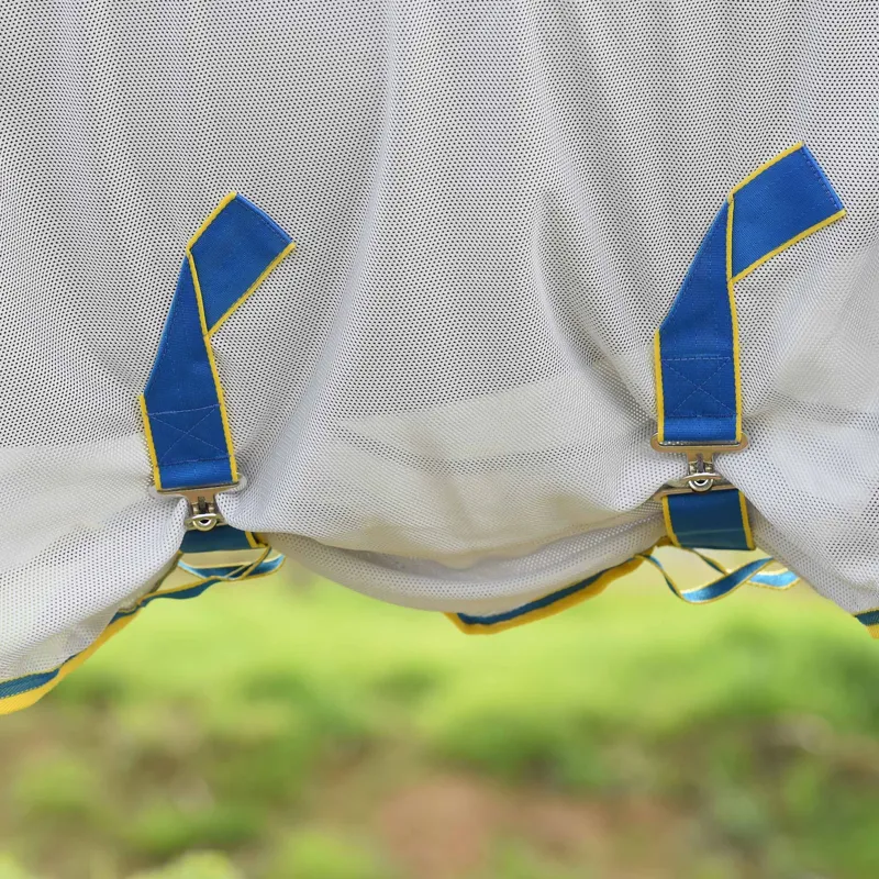 Weatherbeeta Comfitec Zephyr Plus Mesh Combo Neck Fly Rug - Silver/Blue/Lemon-8