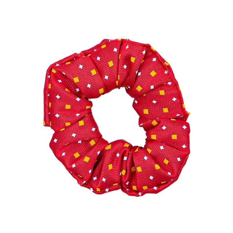 Supreme Products One Size Show Scrunchie in Red/Gold Diamonds