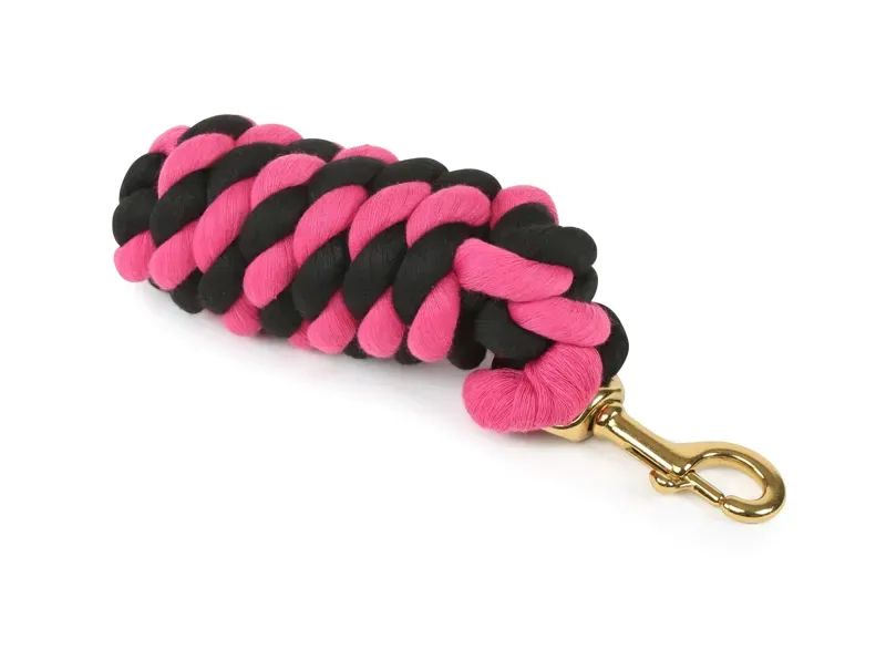 Shires Headcollar Lead Rope With Trigger Clip in Black/Fuchsia