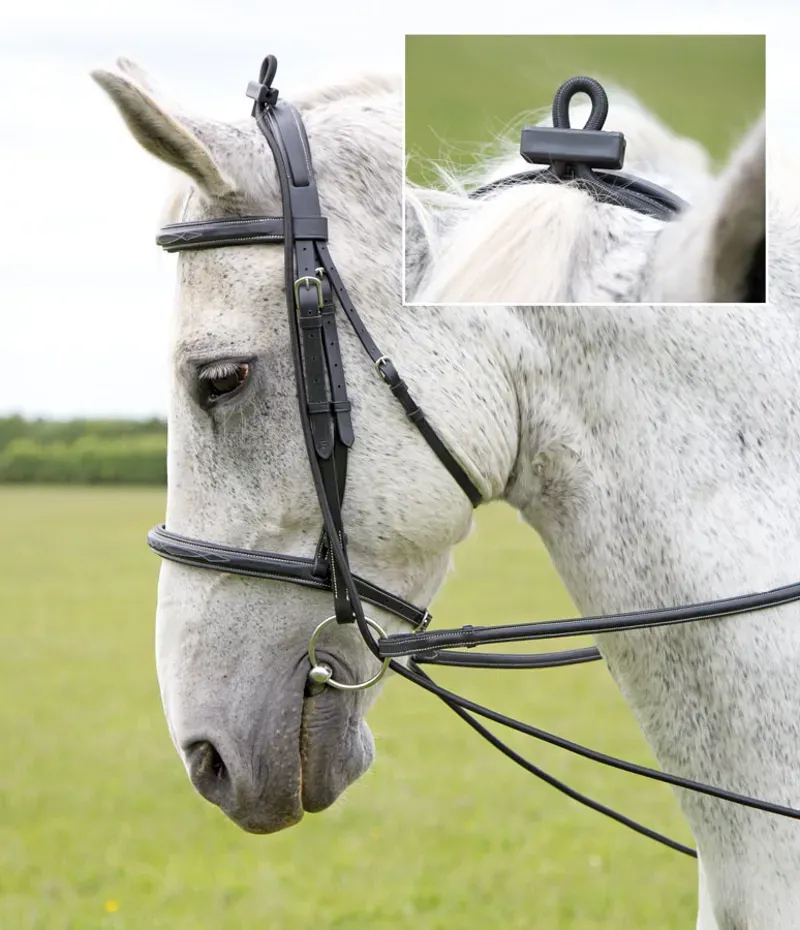 Shires 6mm Elastic Training Reins In Black