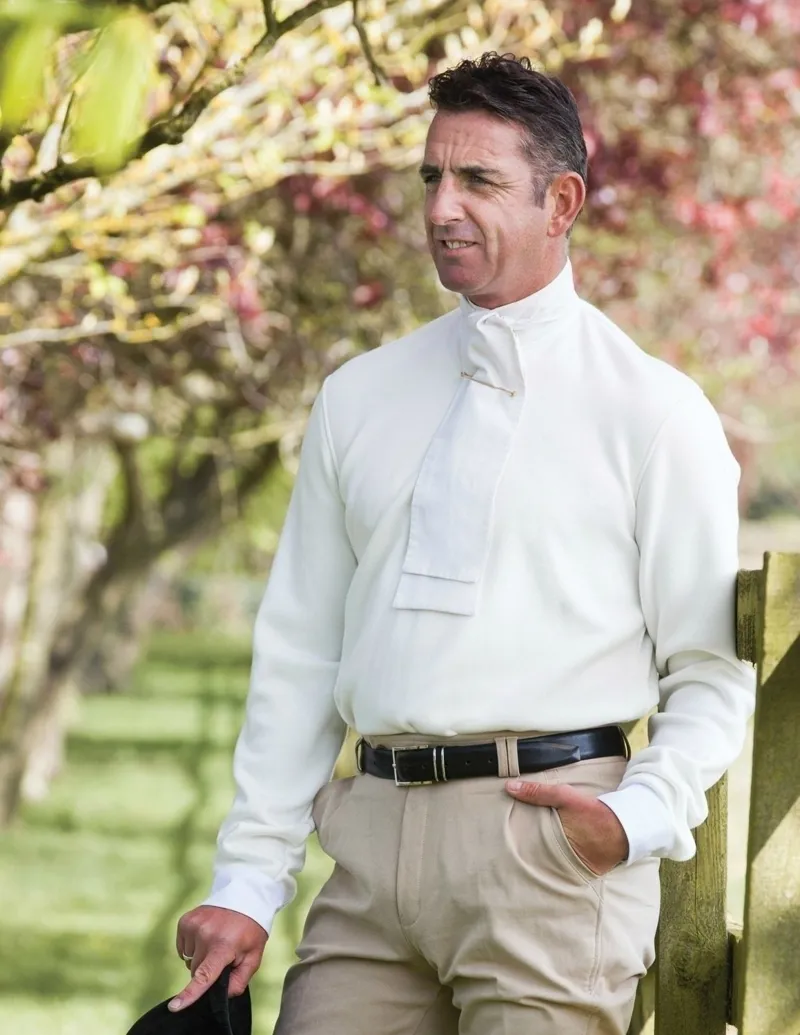 Equetech Mens Thermal Cosy Stock Shirt  White