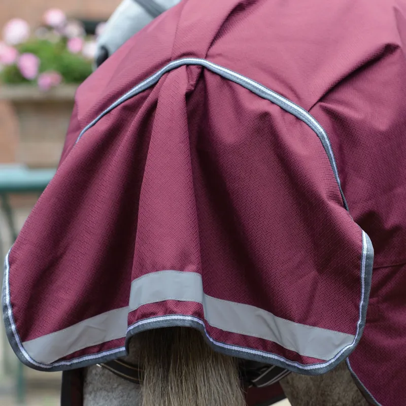 Weatherbeeta Comfitec Plus Dynamic II Detach-A-Neck Lite Turnout Rug - Maroon/Grey/White 0g-3