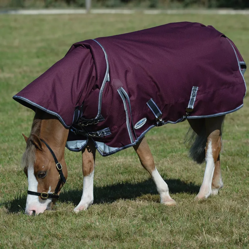 Weatherbeeta Comfitec Plus Dynamic II Detach-A-Neck Lite Turnout Rug - Maroon/Grey/White 0g-4
