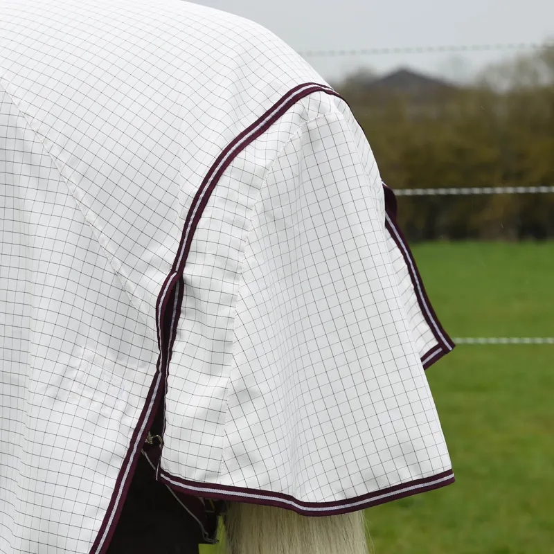 Weatherbeeta Hybrid Seasons Combo Neck - White/Maroon-3