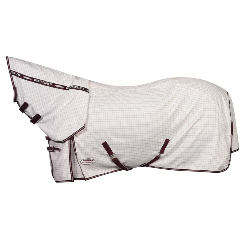 Weatherbeeta Hybrid Seasons Combo Neck - White/Maroon-9