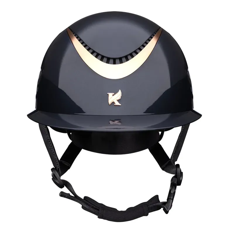 Karben Alina Ellipse Wide Peak Riding Hat - Navy/Rose Gold