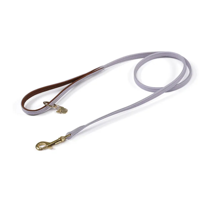 Digby and Fox 1.5cm Padded Leather Dog Lead in Lilac