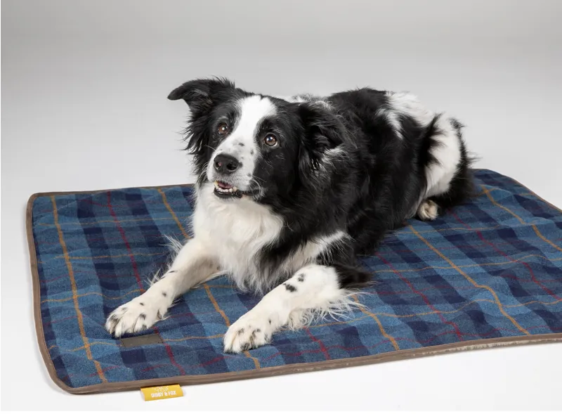 Digby and Fox Small Tweed Blanket in Navy