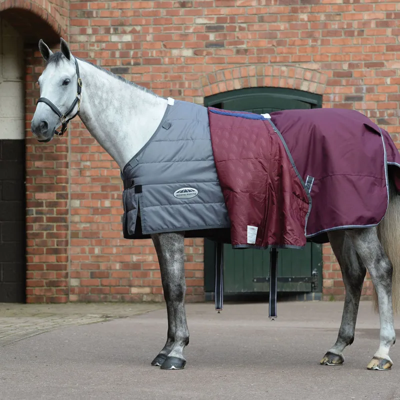 Weatherbeeta Comfitec Plus Dynamic II Detach-A-Neck Lite Turnout Rug - Maroon/Grey/White 0g-8