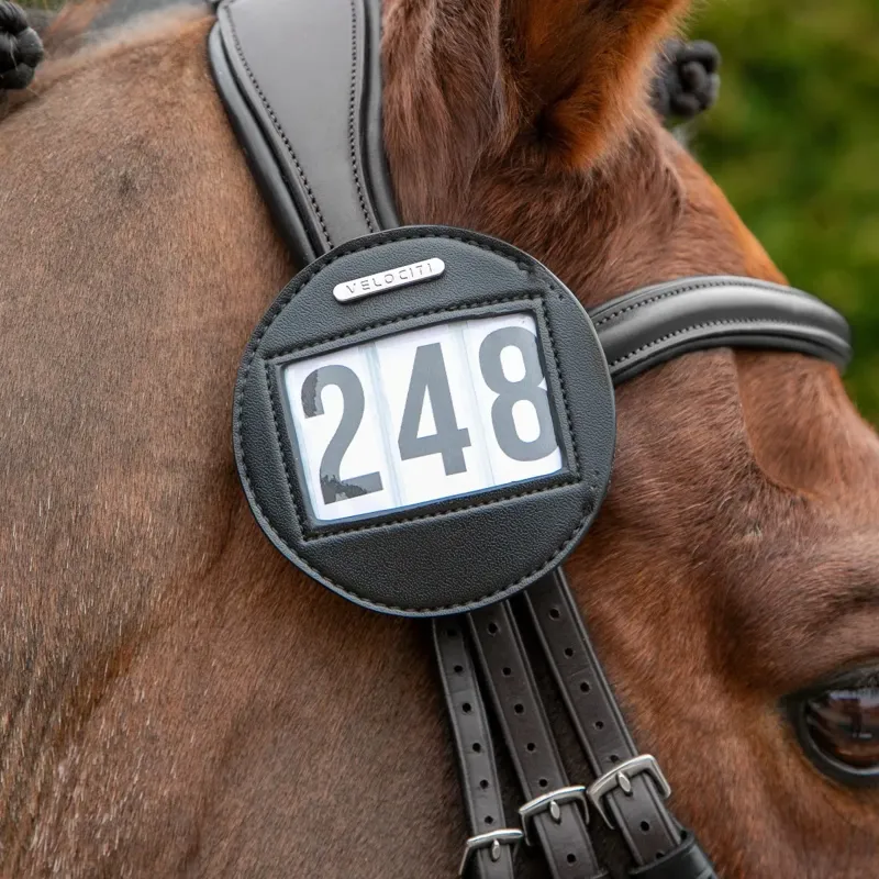 Velociti Bridle Competition Number Holder - Black-1