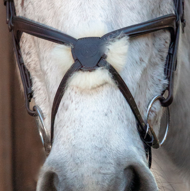 Henry James Figure 8 Sheepskin Grackle Noseband - Black-1