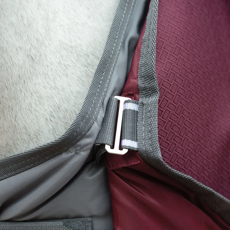 Weatherbeeta Comfitec Plus Dynamic II Detach-A-Neck Lite Turnout Rug - Maroon/Grey/White 0g-5