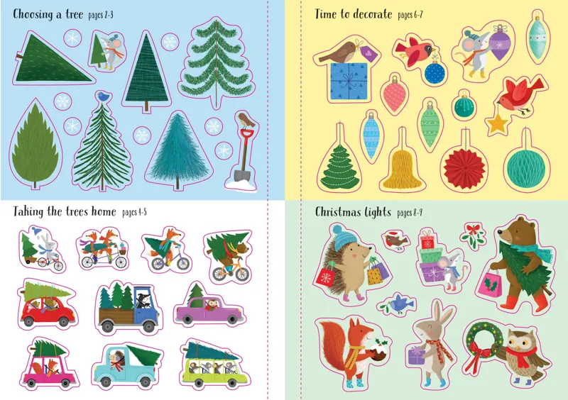 Sparkly Christmas Trees Sticker Book-4