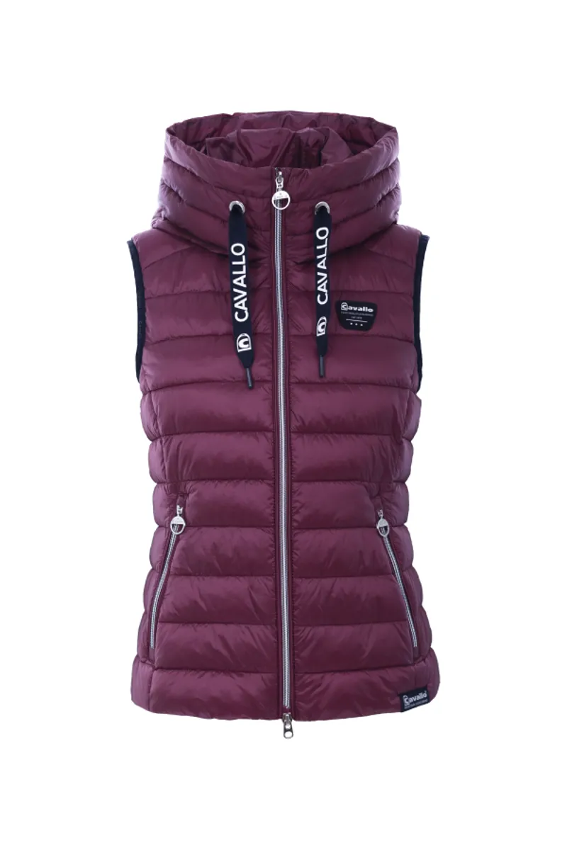 Cavallo Damira Quilted Waistcoat Dark Raspberry