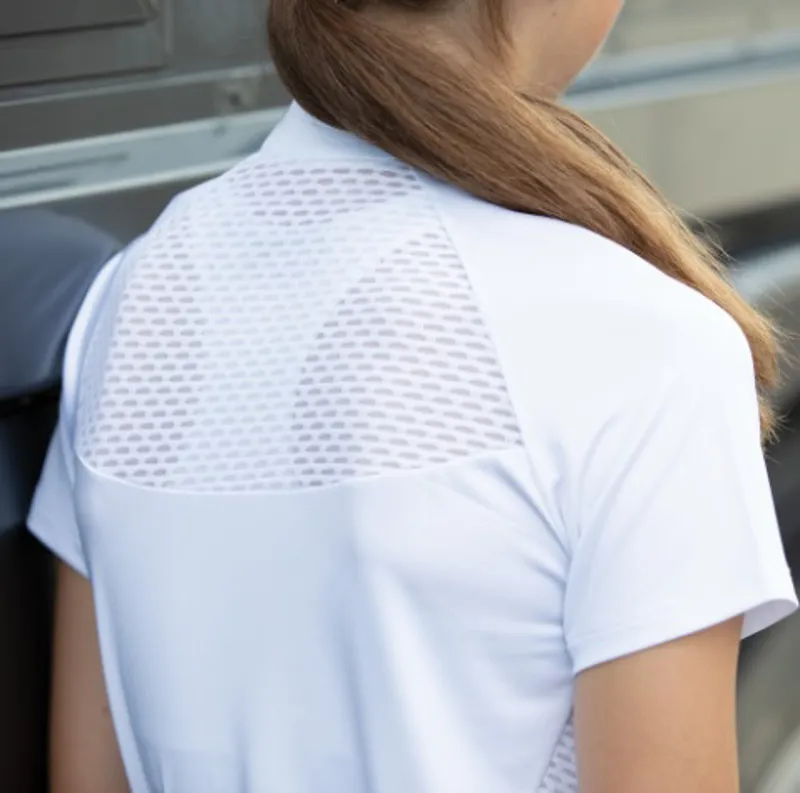 Equetech Junior Active Extreme Competition Shirt in White-1