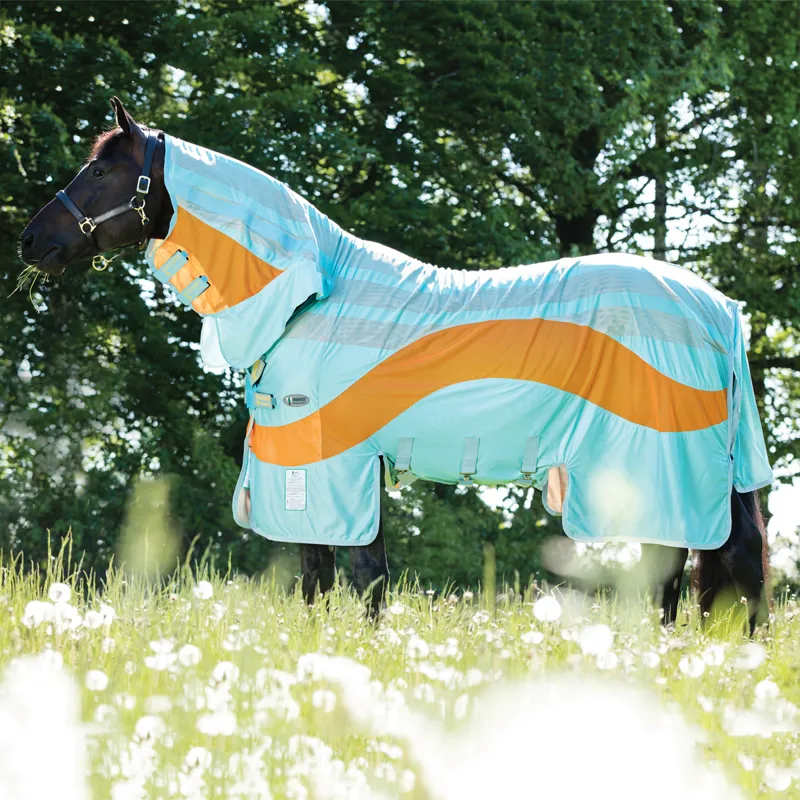Amigo Vamoose Evolution Fly Rug Aqua/Orange