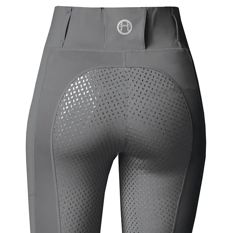 Equetech Aqua Shield Womens Winter Riding Tights in Charcoal-3