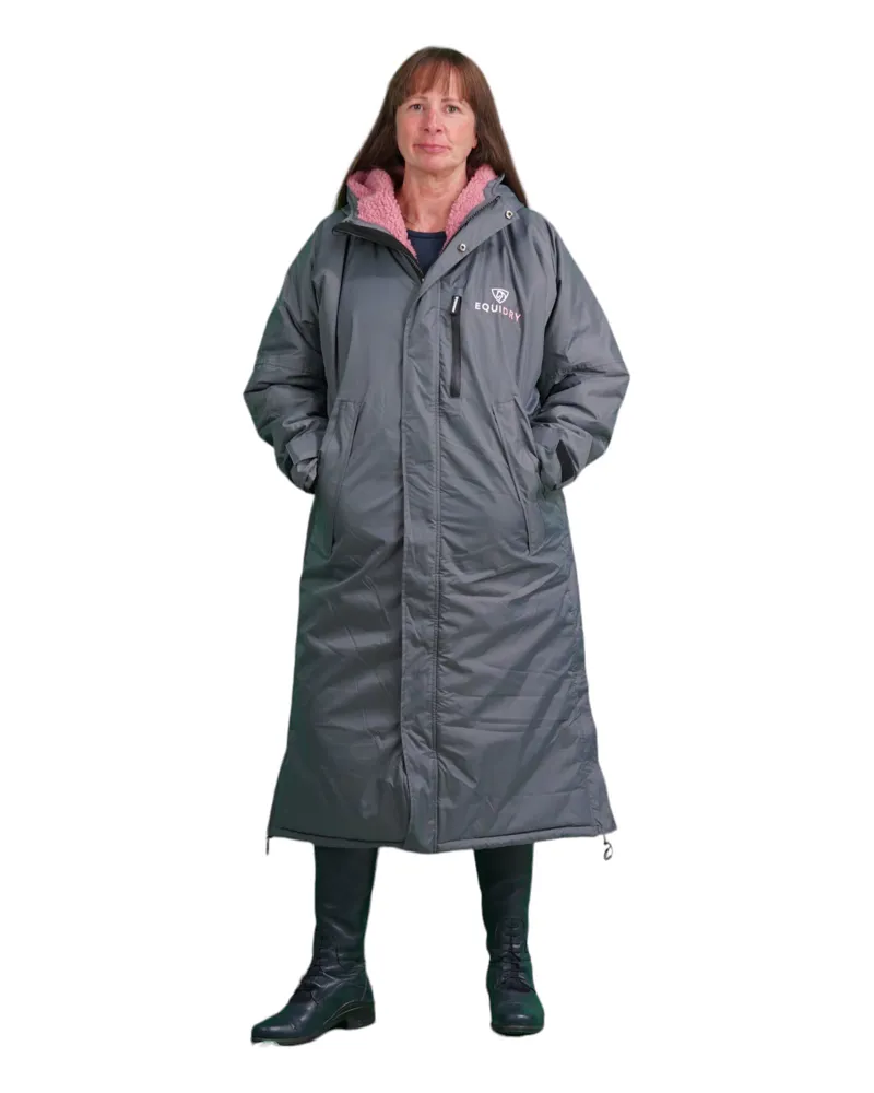 Equidry All Rounder Evolution Adults Jacket - Charcoal/Pale Pink-3