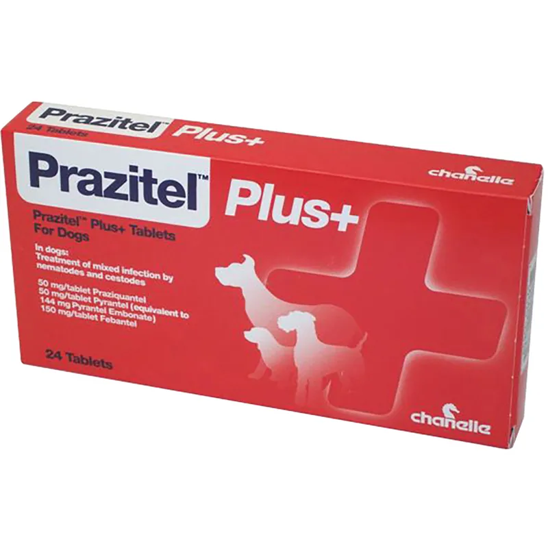 Chanelle 24 Pack Prazitel Plus+ Flavoured Dog Wormer Tablets