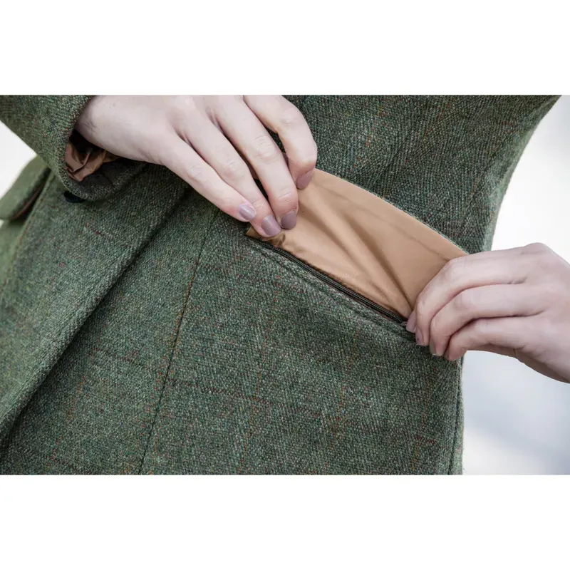 Equetech Claydon Tweed Riding Jacket in Green-2