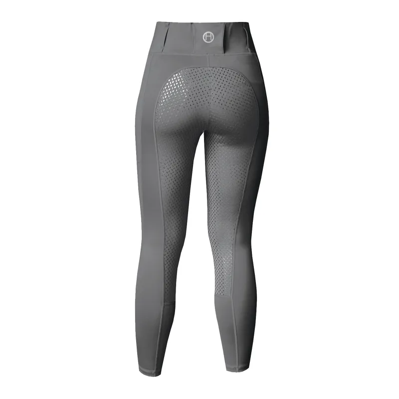 Equetech Aqua Shield Womens Winter Riding Tights in Charcoal-1