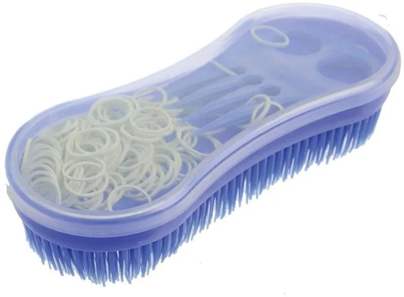 Lincoln Horse Care Accessories Ultimate Brush Plait Kit in Blue/White