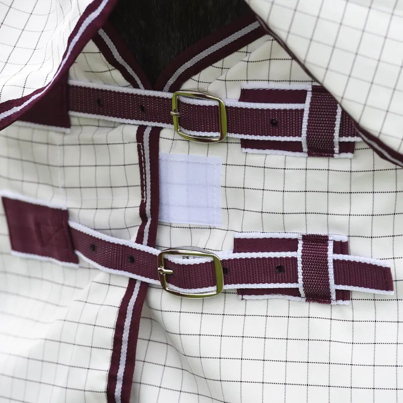 Weatherbeeta Hybrid Seasons Combo Neck - White/Maroon-2