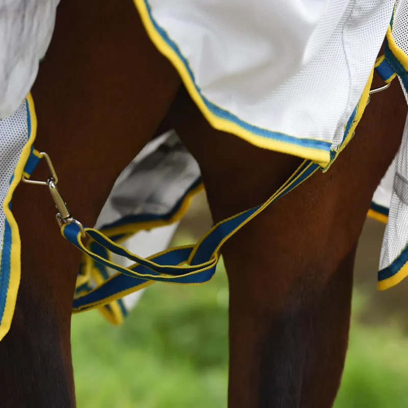 Weatherbeeta Comfitec Zephyr Plus Mesh Combo Neck Fly Rug - Silver/Blue/Lemon-4