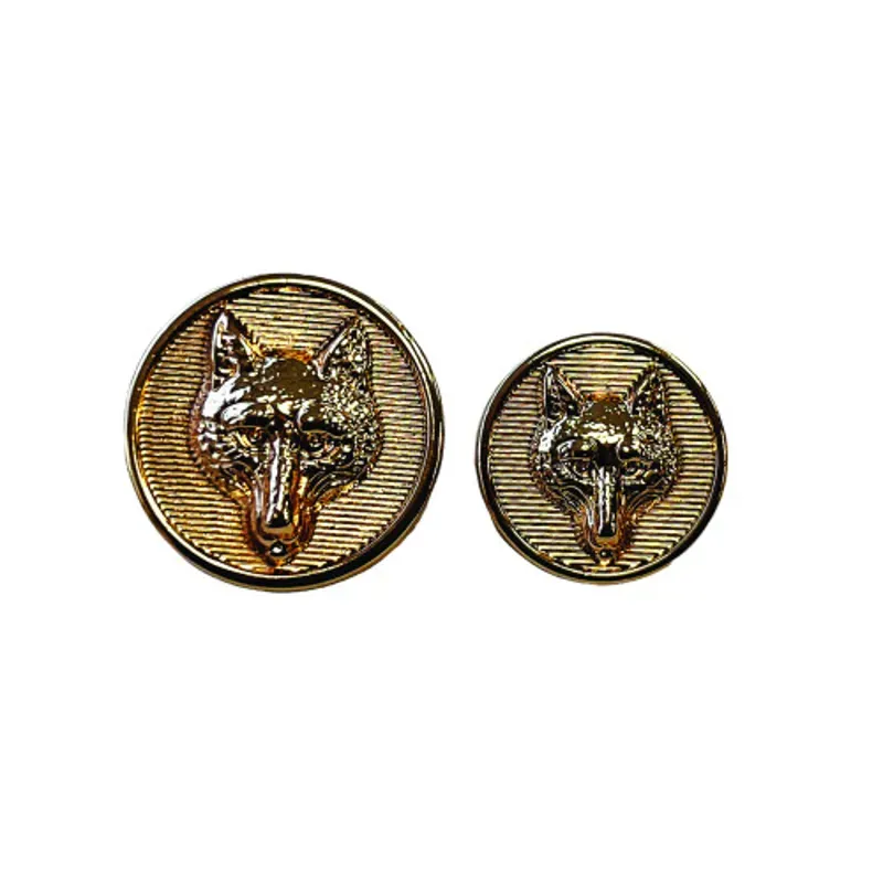 Equetech 4L/4S Pieces Foxhead Button Set in Gold