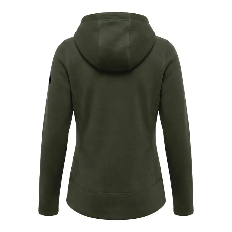 Equetech Ladies Contour Full Zip Hoodie in Alpine Green-1