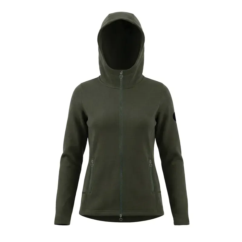 Equetech Ladies Contour Full Zip Hoodie in Alpine Green