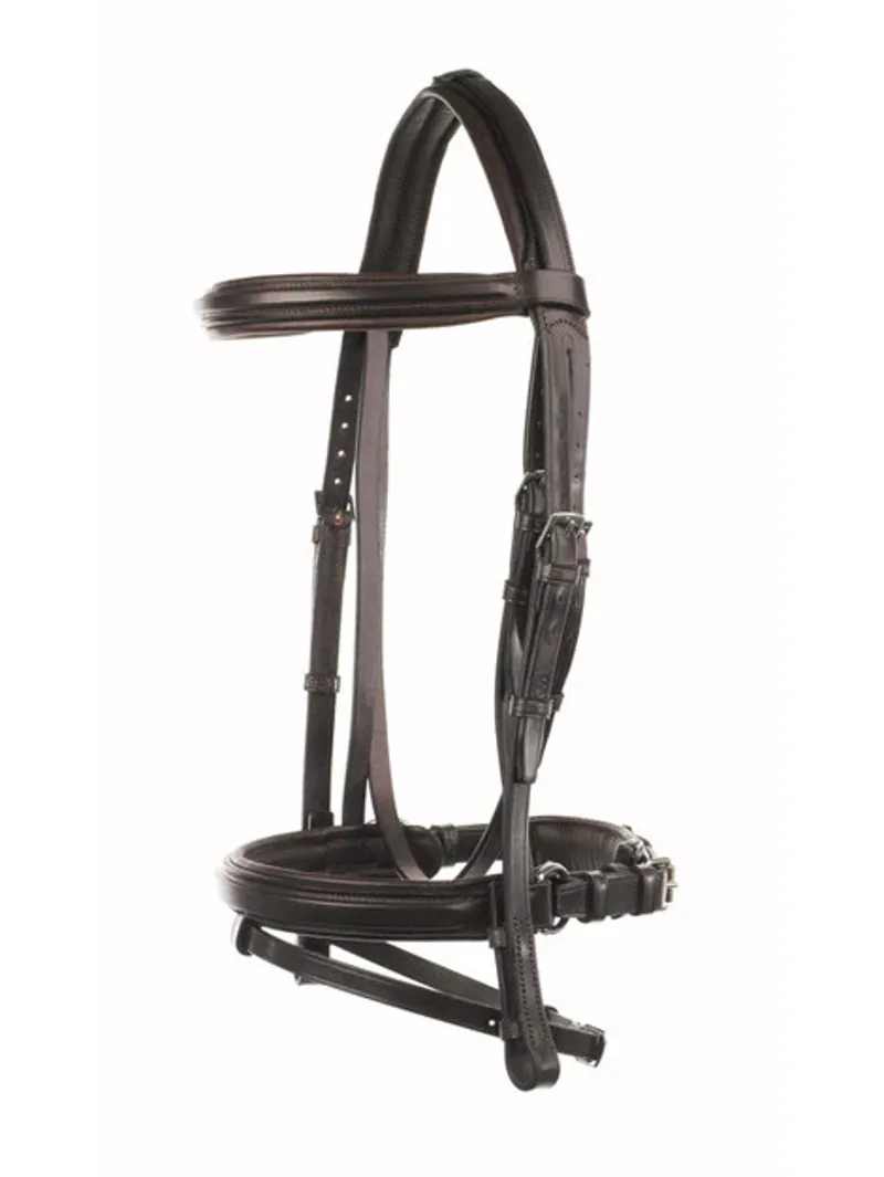 Jeffries Premium Padded Flash Bridle - Havana