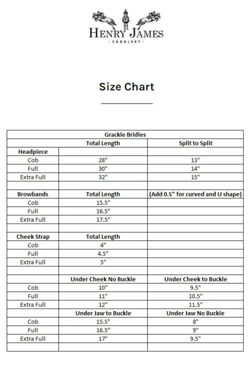 Henry James Double Buckle Figure 8 Grackle Noseband - Havana-1