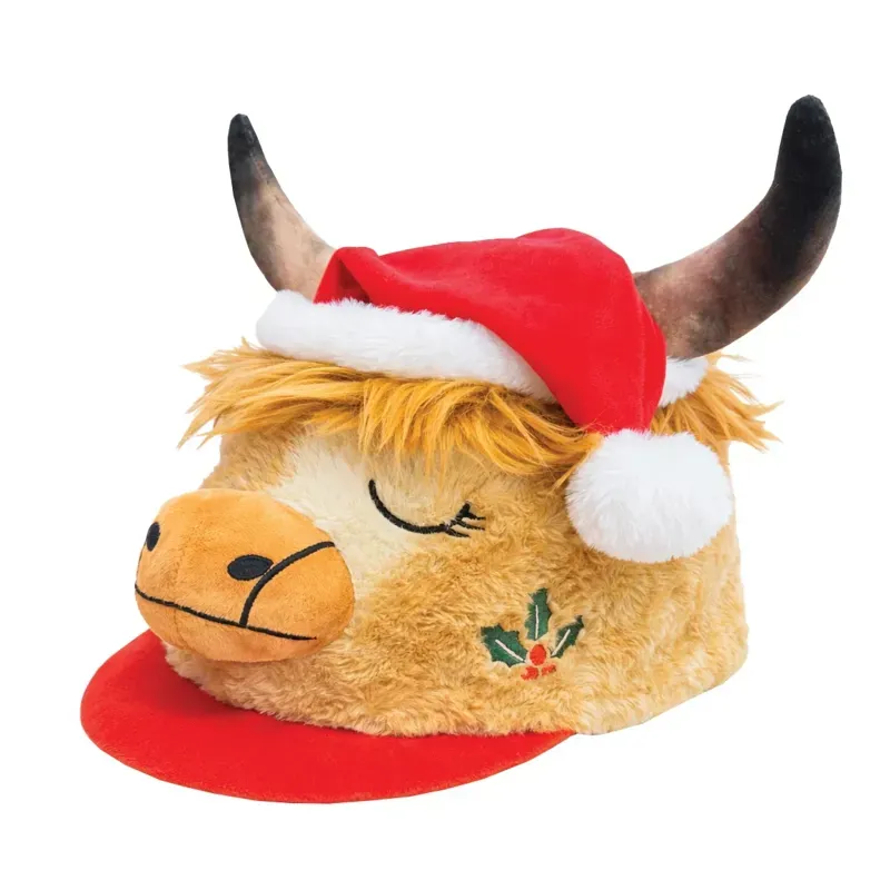 Equetech Childs Holly Highland Cow Hat Silk in Tan