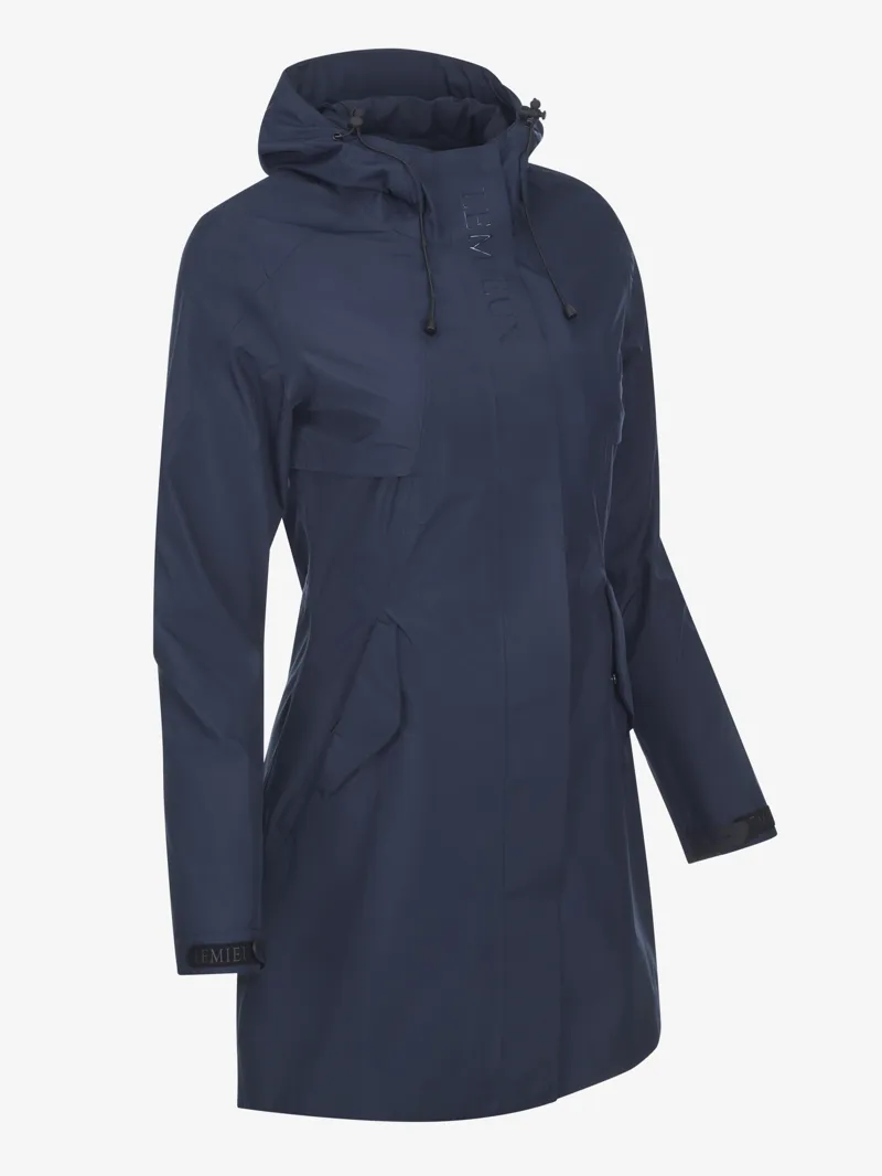LeMieux Ladies Grace Long Rain Jacket - Navy-3